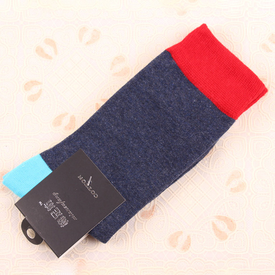 Spring And Autumn Winter Socks Fringe Pattern Color Dots Absorbent Cotton Socks Men